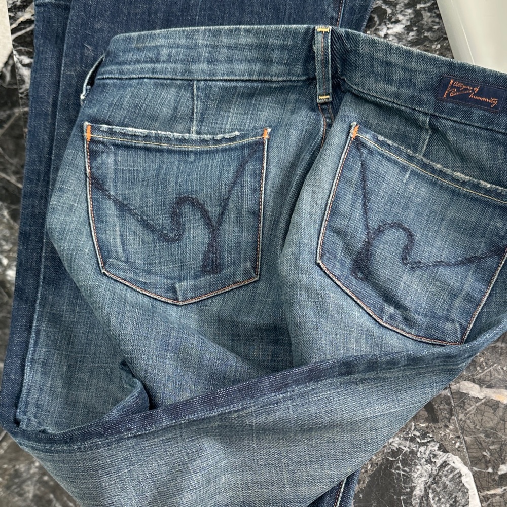 Citizens Of Humanity Blue Boot Cut Jeans